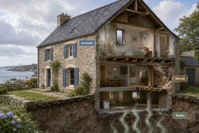 Humidité, mérule, radon