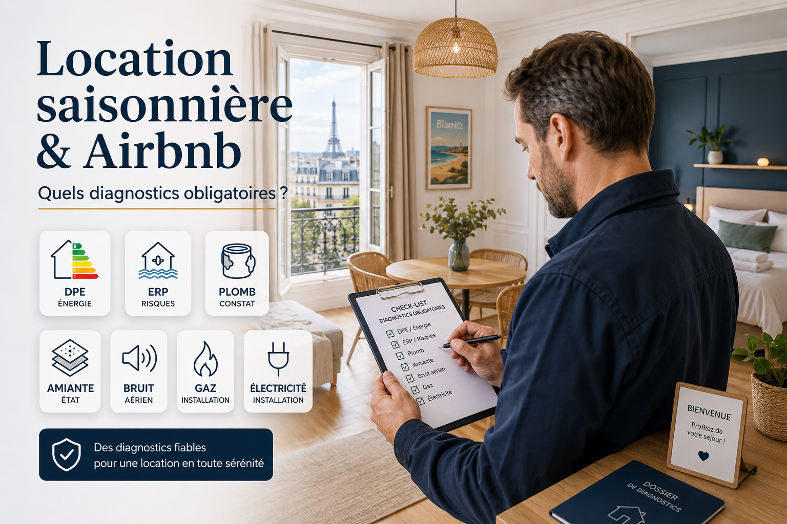 Location saisonnière et Airbnb : quels diagnostics obligatoires