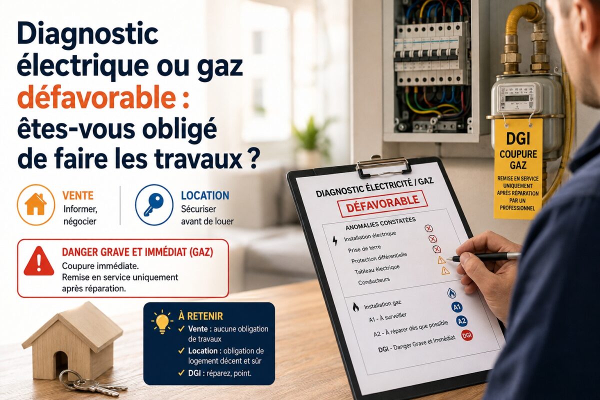 Diagnostic électrique ou gaz défavorable