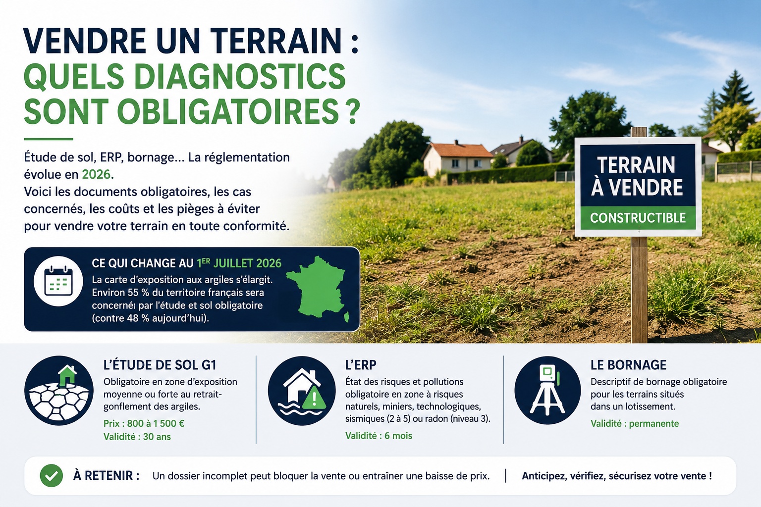 Vendre un terrain : quels diagnostics sont obligatoires
